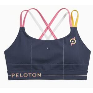 Peloton Apparel Pride Edition Multi Strap Sports Bra Blue Pink Yellow